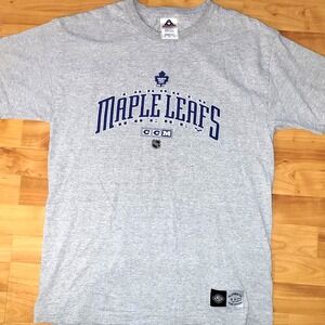Vintage Toronto Maple Leafs 90s Gray Alstyle T-Shirt Authentic CCM Apparel Large